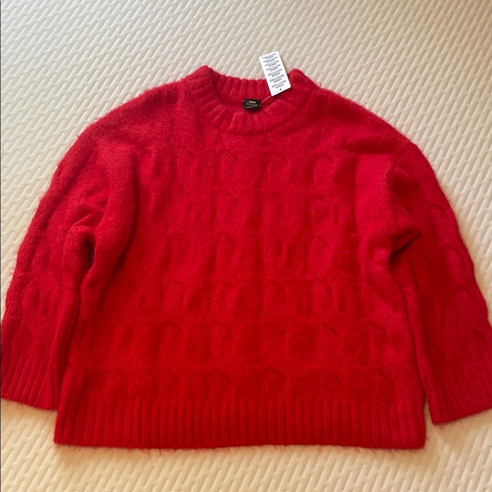 Urban Outfitters Red Crew Neck Sweater